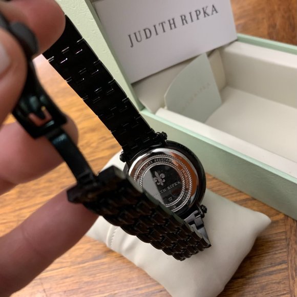 Judith Ripka Black Stainless Steel Watch (Blue Face) - Picture 2 of 5